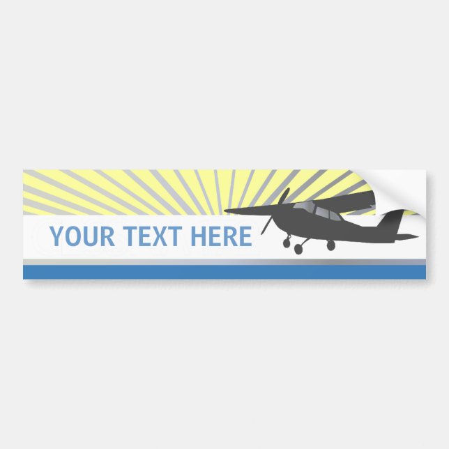 High Wing Aircraft - Custom Text Bumper Sticker (Front)