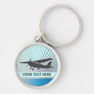High Wing Aircraft - Custom Text Key Ring