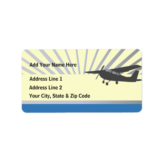 High Wing Aviation Customisable Address Labels (Front)