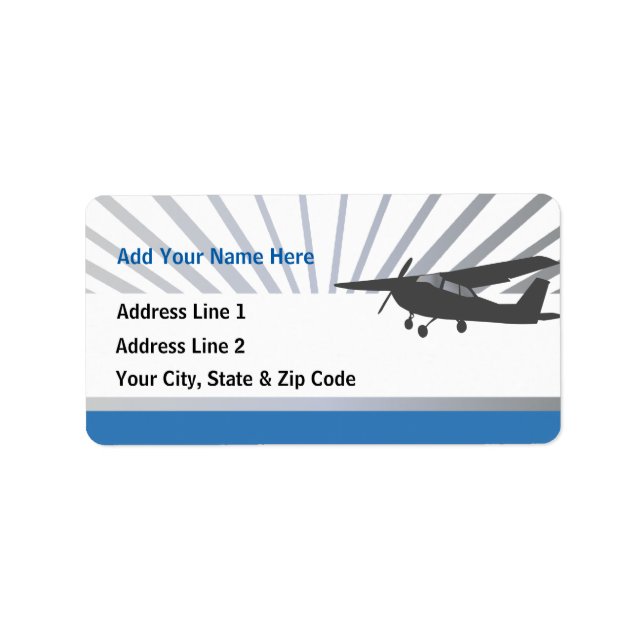 High Wing Aviation Customisable Address Labels (Front)