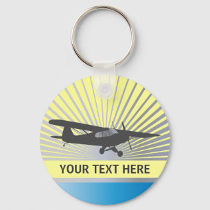 High Wing Taildragger Aircraft Key Ring