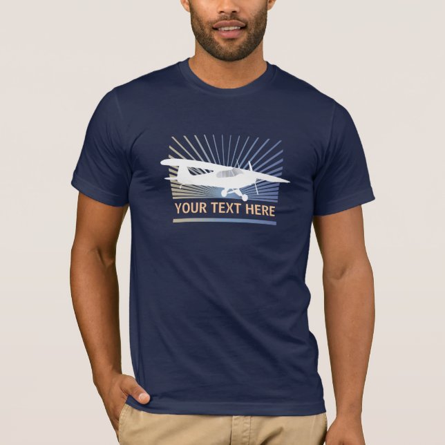 High Wing Taildragger Aircraft T-Shirt (Front)