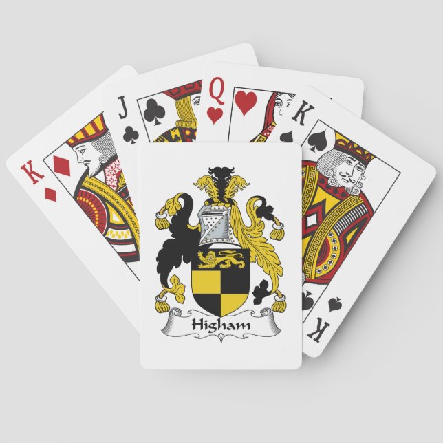 Higham Family Crest Playing Cards (Back)