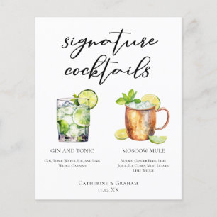 Highball Signature Cocktails Wedding Menu