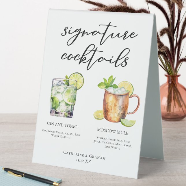 Highball Signature Cocktails Wedding Menu (In SItu (Table))