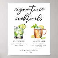 Highball Signature Cocktails Wedding Menu