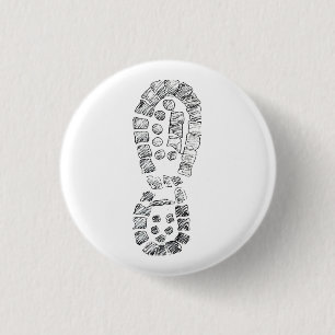 Highcountryhiker's Hiking Boot (logo) 3 Cm Round Badge