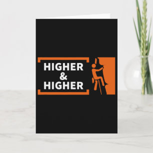 Higher And Higher Hiking Climbing Card