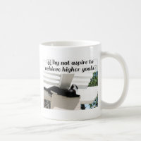 Higher Goals Classic Cat Motivational Saying