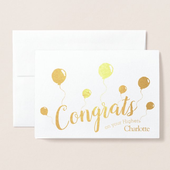 Highers congratulations card (Front With Envelope)