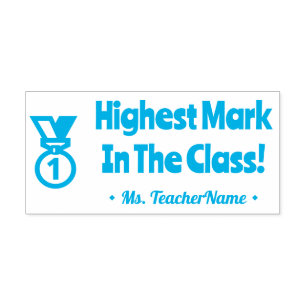 "Highest Mark In The Class!" Tutor Rubber Stamp