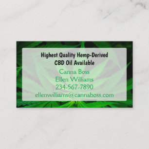 Highest Quality Hemp-Derived CBD Oil Available Business Card