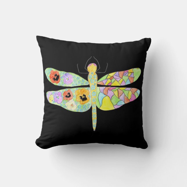 Highflyers floral Dragonfly Cushion (Front)