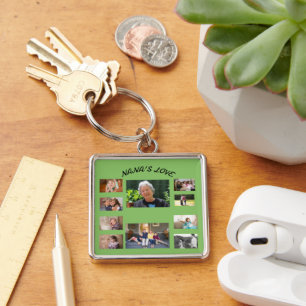 Highhlighting Nana' Love 10 Photos Sans Serif Fon Key Ring