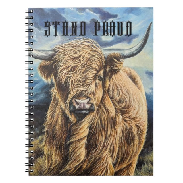 Highland Bull Backpack Notebook (Front)