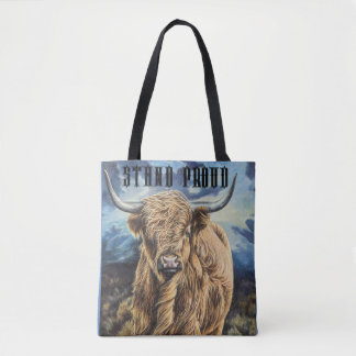  Highland Bull tote Bag