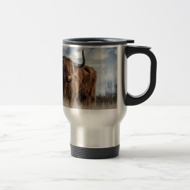 Highland Bull Travel Mug (Right)