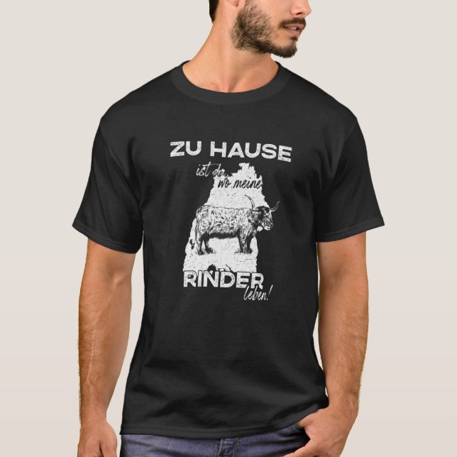 Highland Cattle Breeder Highland Cow Baden württem T-Shirt (Front)