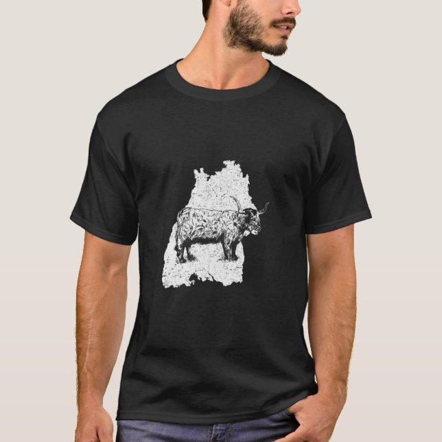 Highland Cattle Breeder Highland Cow Baden württem T-Shirt (Front)