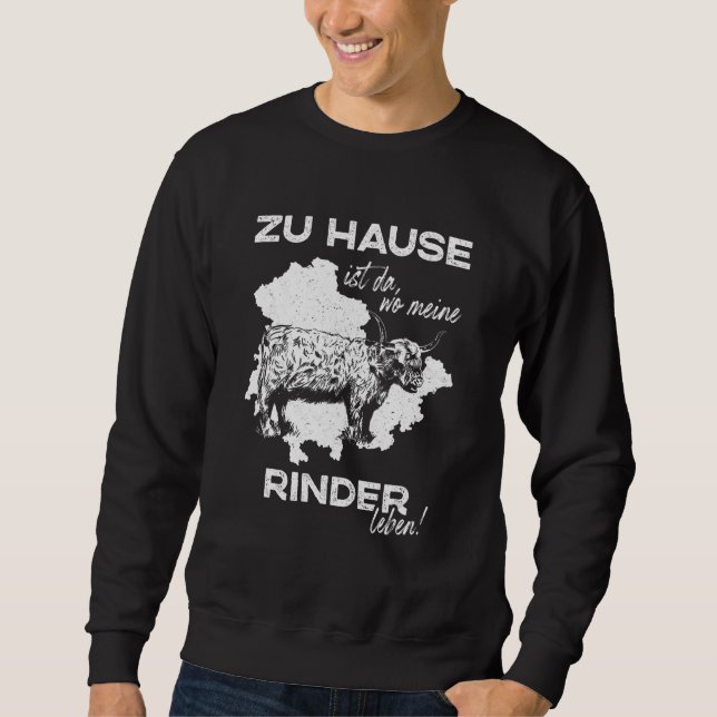 Highland Cattle Breeders Highland Cow Thuringia 3 Sweatshirt (Front)