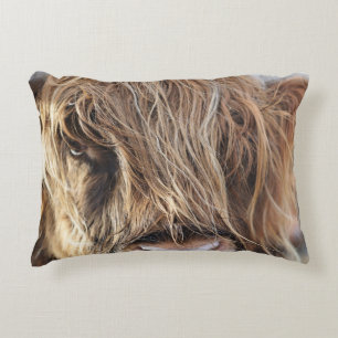 HIGHLAND CATTLE COW FACE DECORATIVE CUSHION