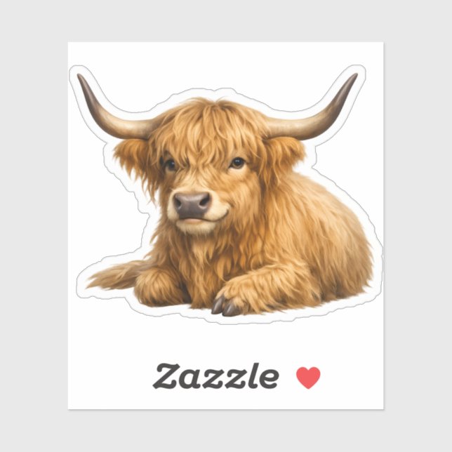 Highland Cattle Die Cut Sticker (Sheet)
