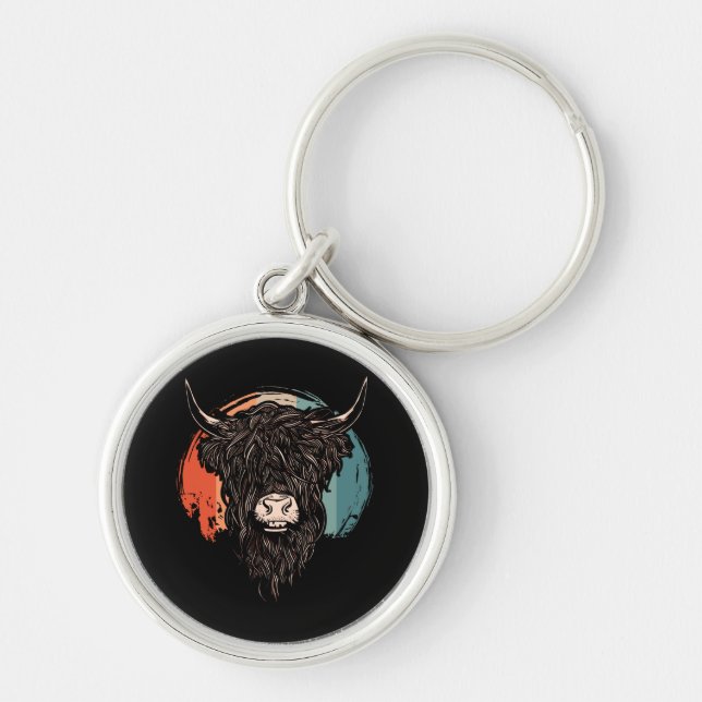 Highland Cattle Key Ring (Front)