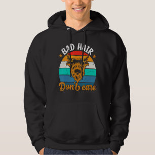 Highland Cattle Wild Hair Dont Care Farmer Hoodie