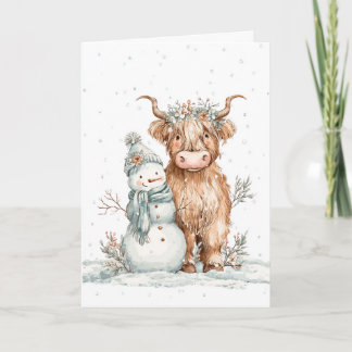 Highland Christmas Friends Holiday Card