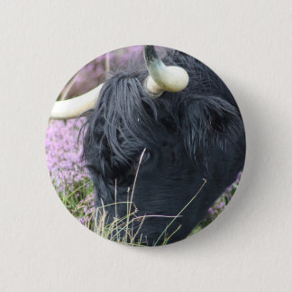 Highland Coo 6 Cm Round Badge