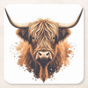 Highland Coo Coaster