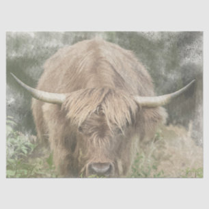 Highland Coo Tissue Decoupage Paper