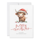 Highland Cow 2026 Calendar Merry Christmas