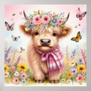 Highland Cow 3 Poster