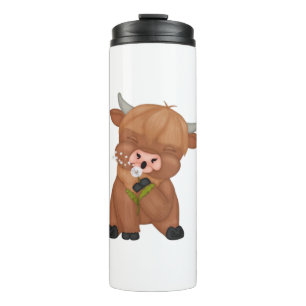 Highland Cow and Dandelion Puff Classic T-Shirt Thermal Tumbler