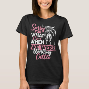 Highland Cow Apparel Highland Cattle Farmer for Wo T-Shirt