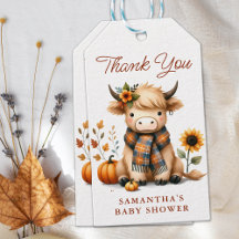 Highland Cow Autumn Cute Calf Baby Shower