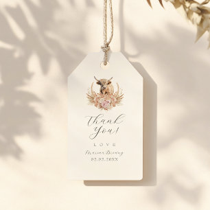 Highland Cow baby shower favour tag