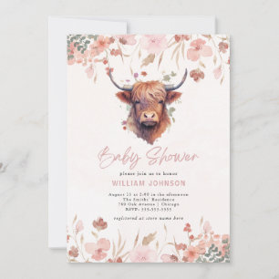 Highland Cow Baby Shower Invitation