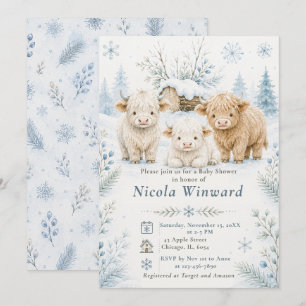 Highland Cow Baby Shower Invitation