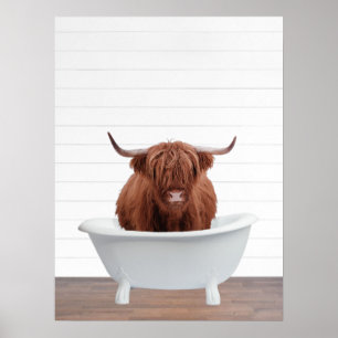 Highland Cow Bathtub Home Decor Bathroom