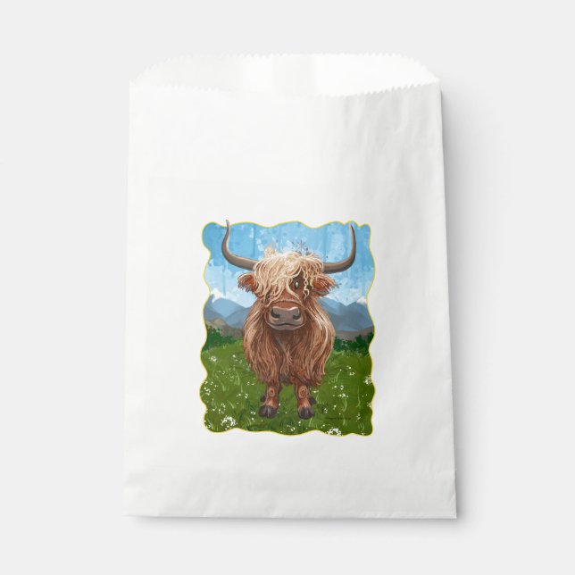 Highland Cow BDay Party Favour Bags (Front)