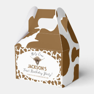 Highland Cow Birthday Favour Box