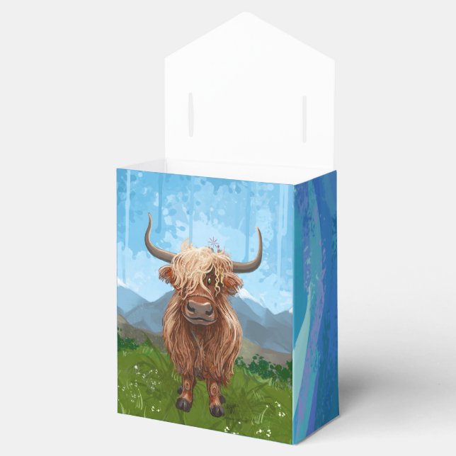 Highland Cow Birthday Party Favour Box (Opened)