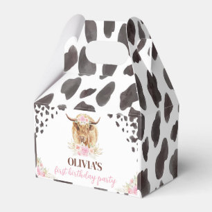 Highland Cow Birthday Party Favour Box
