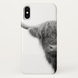 Highland Cow Black & White #4 Case-Mate iPhone Case