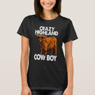 Highland Cow Boy Tshirts Strong Violent Cow Tees W