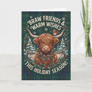 Highland Cow Braw Friends Christmas Card