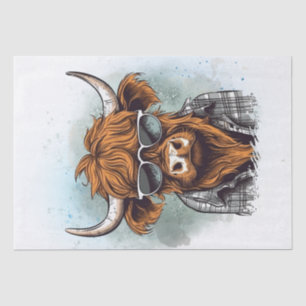 Highland Cow Bro Funny Highland Bull Tissue Paper