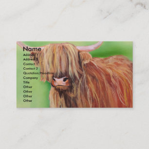 Highland cow business card